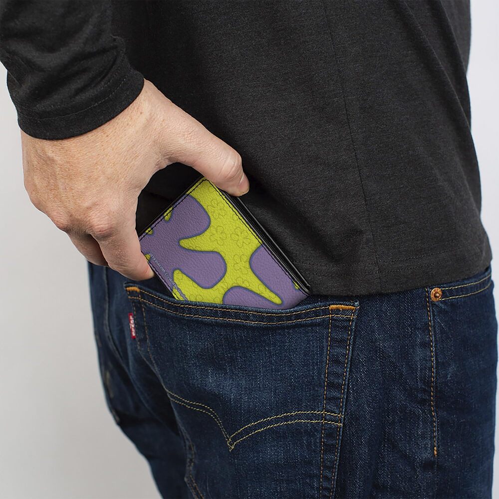 4777 Nickelodeon Wallet Bifold Flower Cloud Bounding Greens Purples - Picture 5 of 8